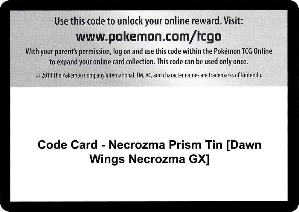Image for Code Card - Necrozma Prism Tin [Dawn Wings Necrozma GX] (SM - Ultra Prism) (SM05) - Pokemon