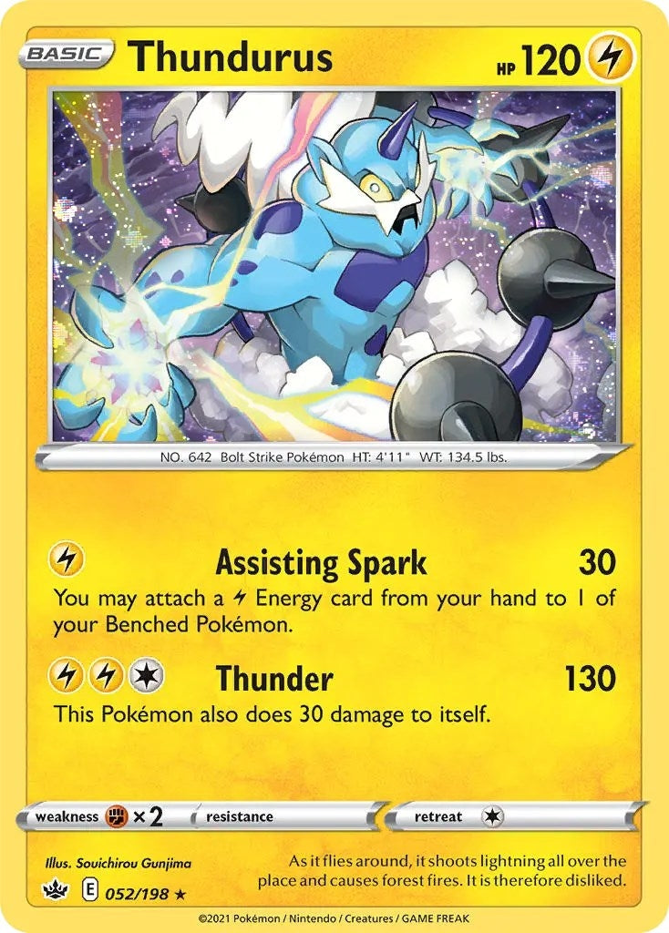 Image for Thundurus - 052/198 (Cosmos Holo) (052/198) (Blister Exclusives) (BLE) - Pokemon