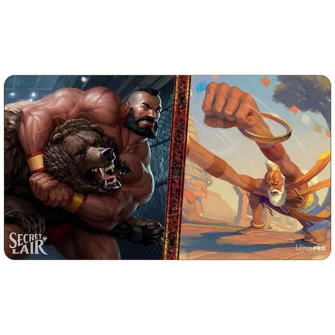 Image for Secret Lair: Street Fighter "Zangief, the Red Cyclone and Dhalsim, Pliable Pacifist" Playmat for Magic The Gathering - Playmats