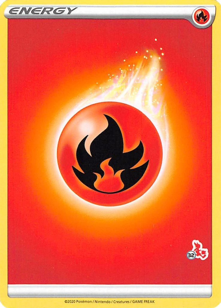 Image for Fire Energy (#32 Cinderace Stamped) (Battle Academy 2022) (BA22) - Pokemon