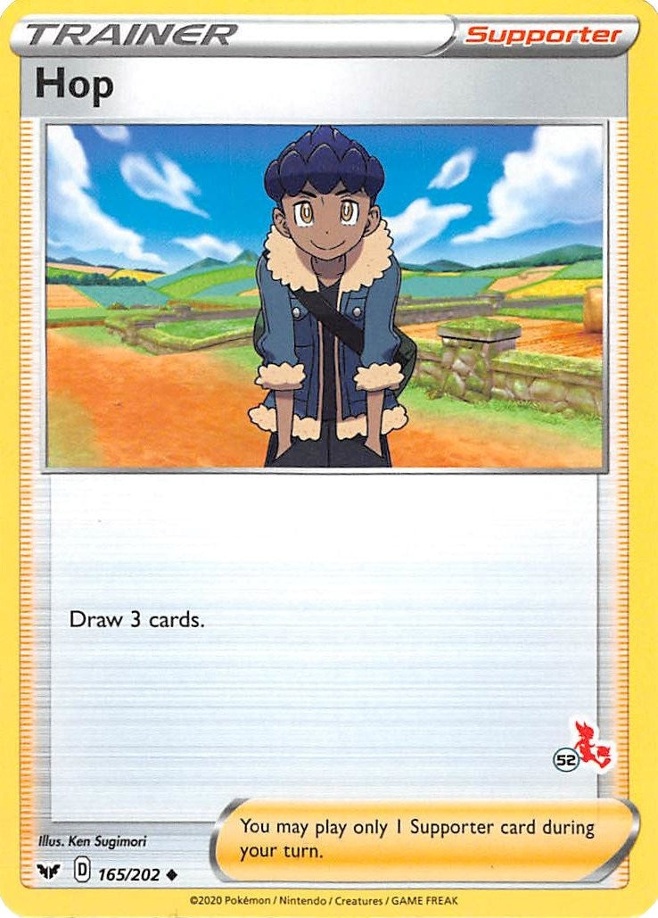 Image for Hop - 165/202 (#52 Cinderace Stamped) (165/202) (Battle Academy 2022) (BA22) - Pokemon