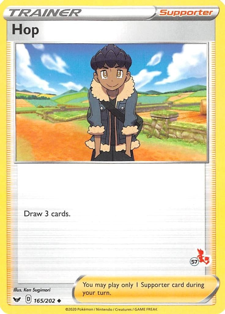 Image for Hop - 165/202 (#57 Cinderace Stamped) (165/202) (Battle Academy 2022) (BA22) - Pokemon