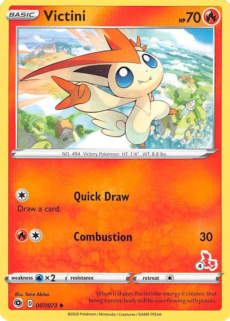 Image for Victini - 007/073 (#4 Cinderace Stamped) (007/073) (Battle Academy 2022) (BA22) - Pokemon