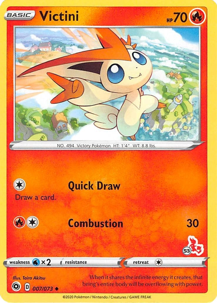 Image for Victini - 007/073 (#53 Cinderace Stamped) (007/073) (Battle Academy 2022) (BA22) - Pokemon