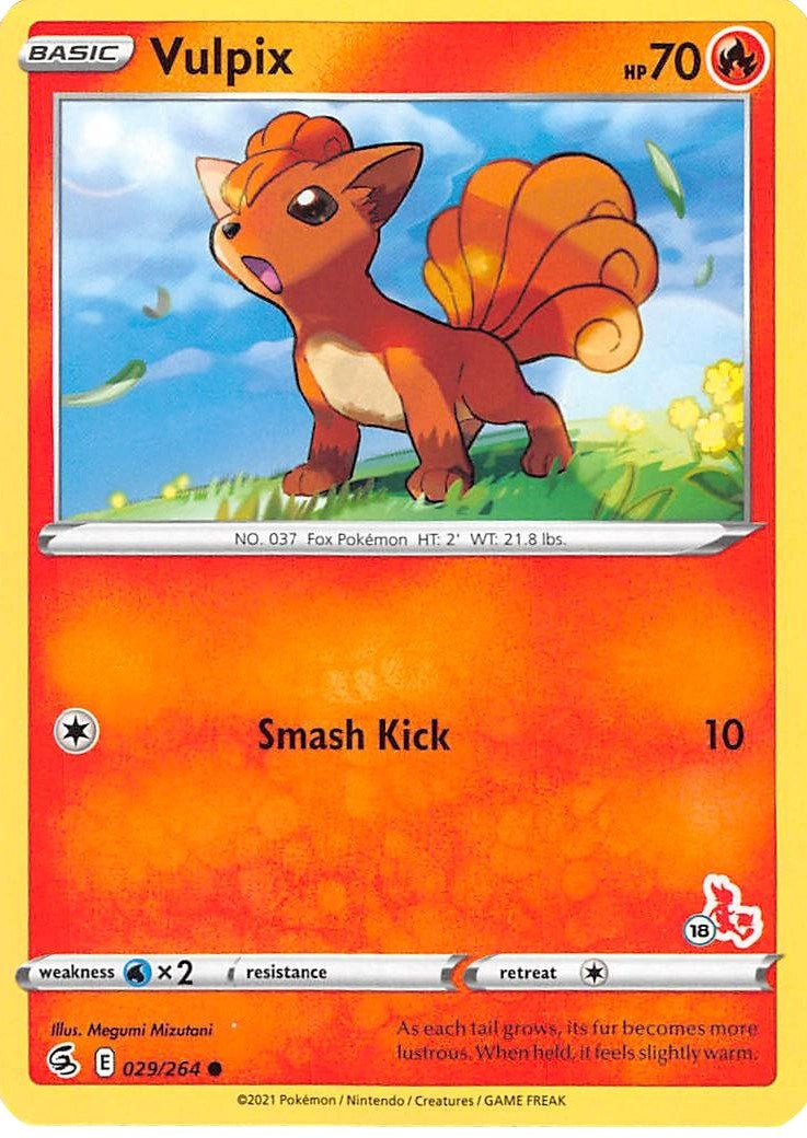 Image for Vulpix - 029/264 (#18 Cinderace Stamped) (029/264) (Battle Academy 2022) (BA22) - Pokemon