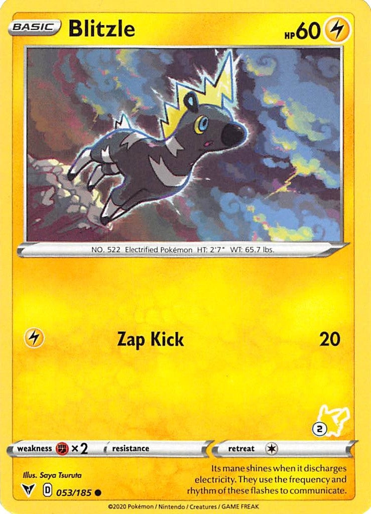 Image for Blitzle - 053/185 (#2 Pikachu Stamped) (053/185) (Battle Academy 2022) (BA22) - Pokemon