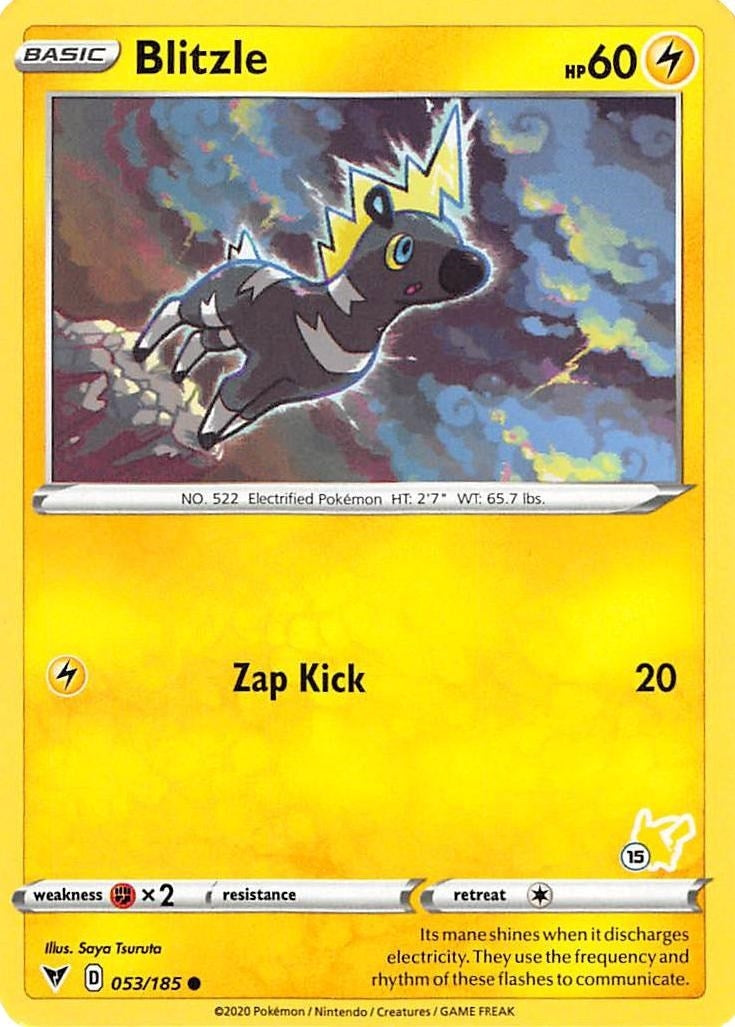 Image for Blitzle - 053/185 (#15 Pikachu Stamped) (053/185) (Battle Academy 2022) (BA22) - Pokemon