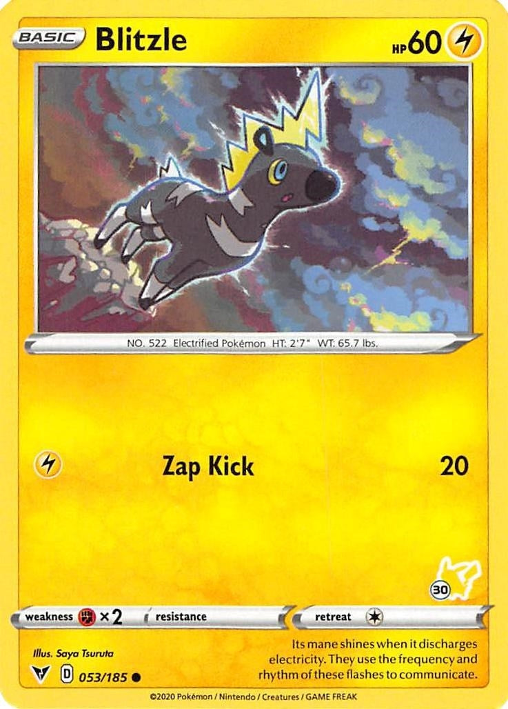 Image for Blitzle - 053/185 (#30 Pikachu Stamped) (053/185) (Battle Academy 2022) (BA22) - Pokemon