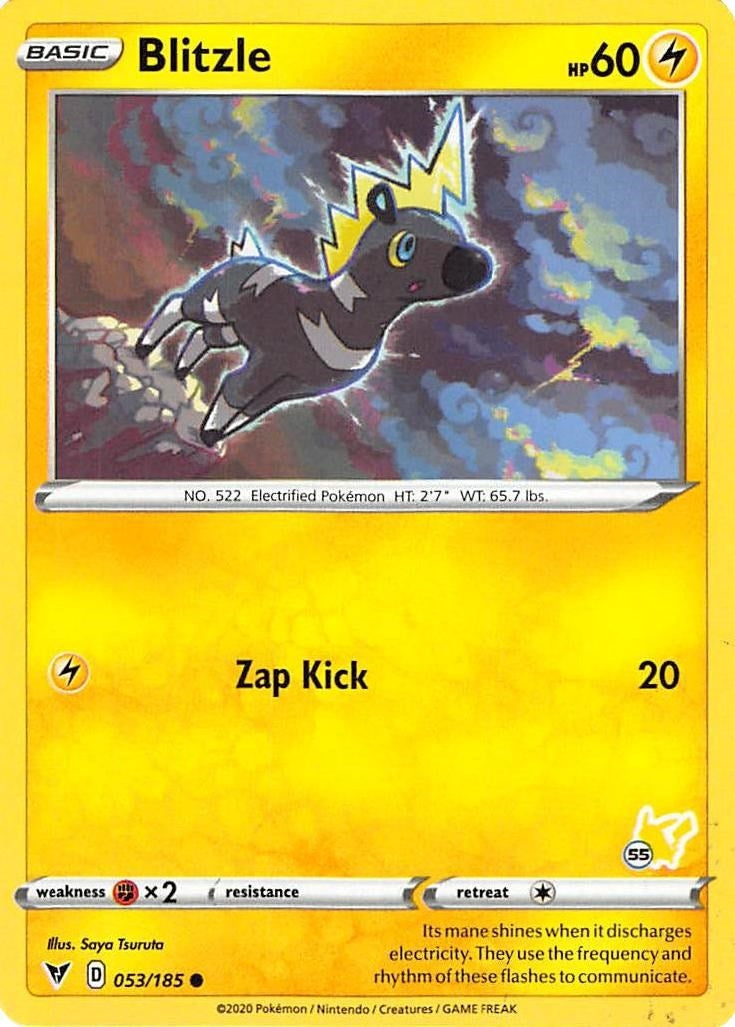 Image for Blitzle - 053/185 (#55 Pikachu Stamped) (053/185) (Battle Academy 2022) (BA22) - Pokemon