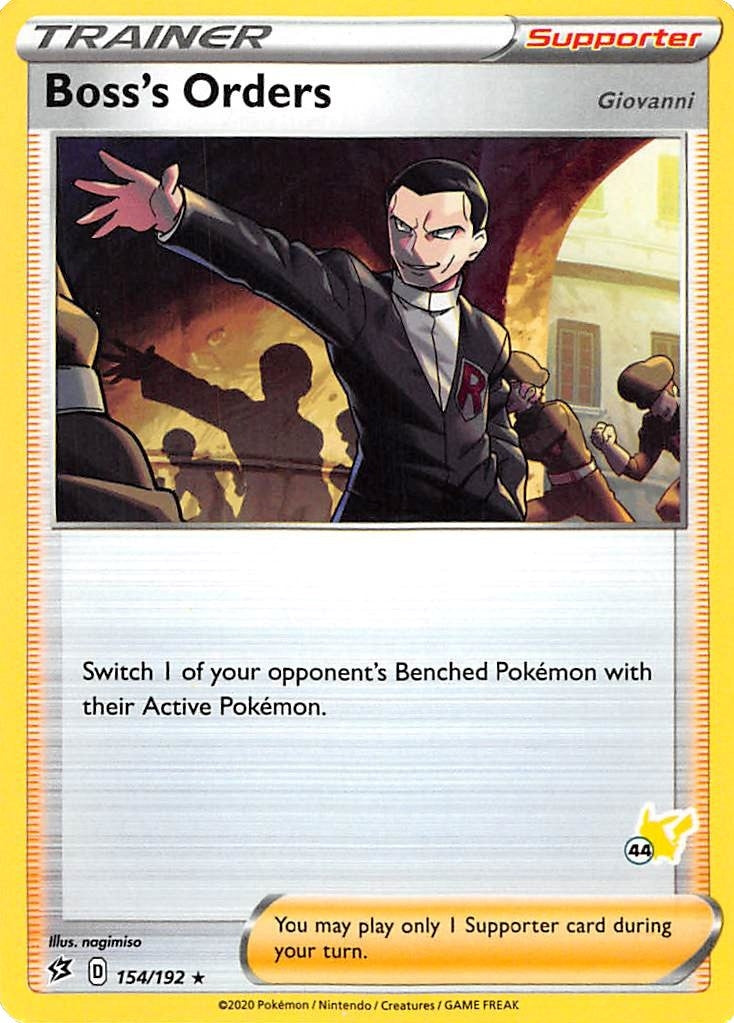 Image for Boss's Orders - 154/192 (#44 Pikachu Stamped) (154/192) (Battle Academy 2022) (BA22) - Pokemon