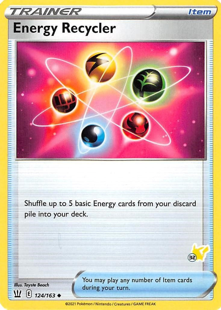 Image for Energy Recycler - 124/163 (#32 Pikachu Stamped) (124/163) (Battle Academy 2022) (BA22) - Pokemon