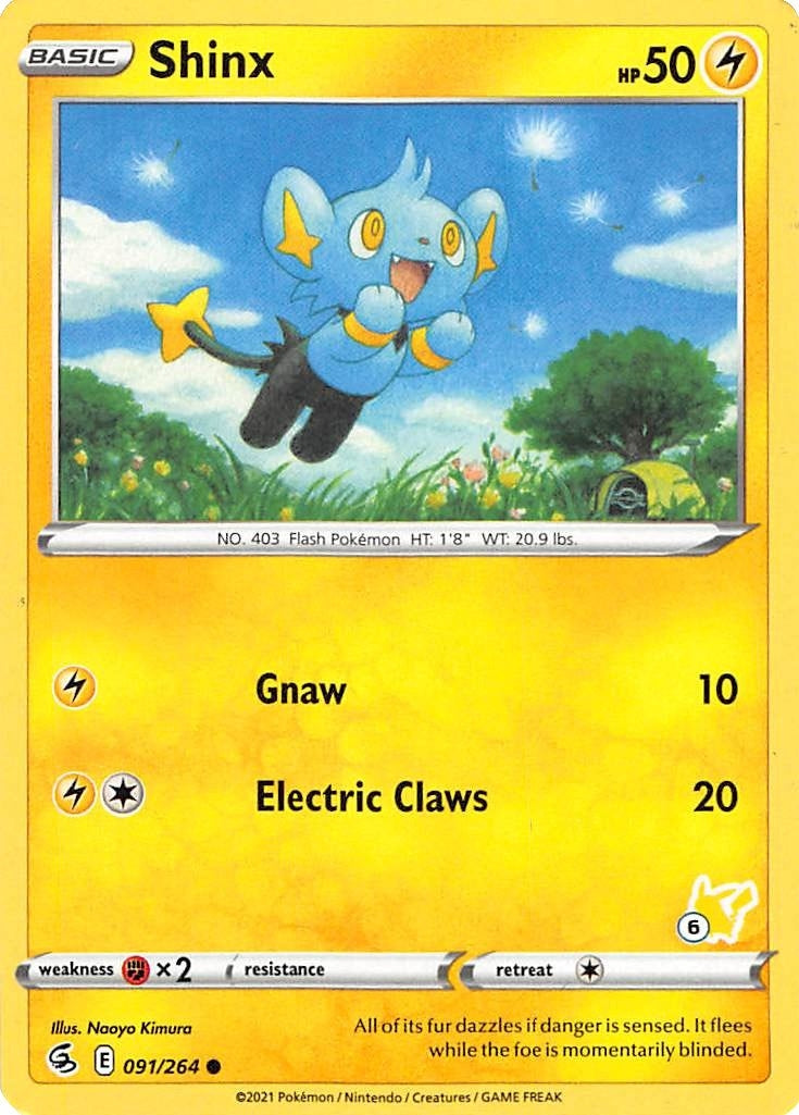 Image for Shinx - 091/264 (#6 Pikachu Stamped) (091/264) (Battle Academy 2022) (BA22) - Pokemon