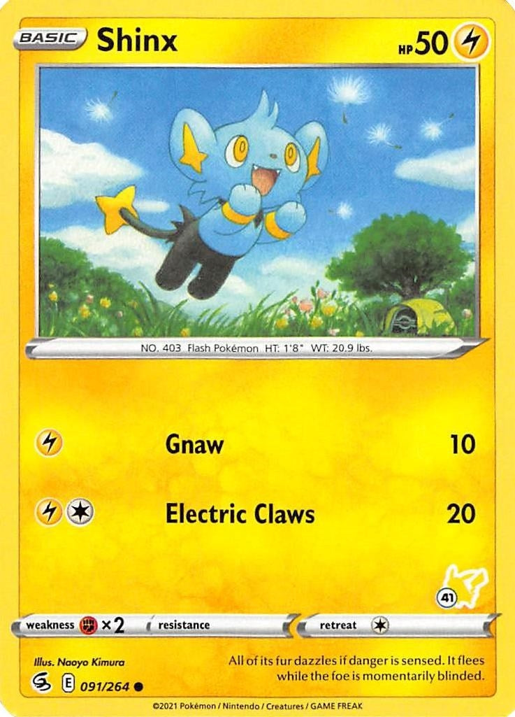 Image for Shinx - 091/264 (#41 Pikachu Stamped) (091/264) (Battle Academy 2022) (BA22) - Pokemon