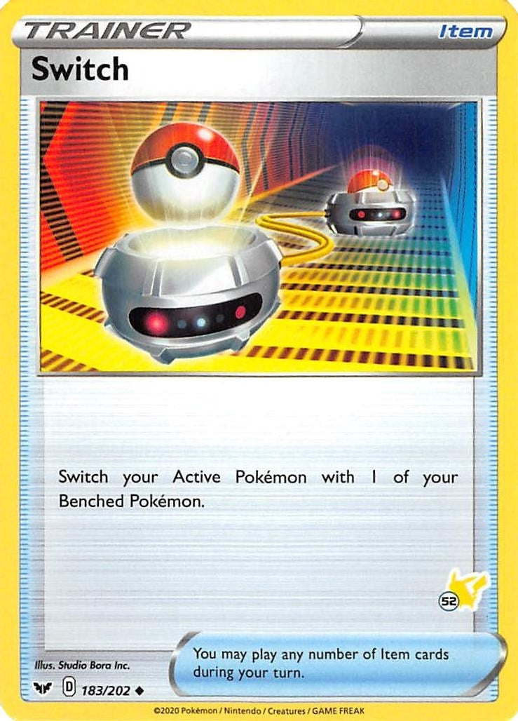 Image for Switch - 183/202 (#52 Pikachu Stamped) (183/202) (Battle Academy 2022) (BA22) - Pokemon