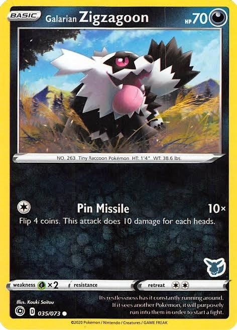 Image for Galarian Zigzagoon - 035/073 (Eevee Stamped) (035/073) (Battle Academy 2022) (BA22) - Pokemon