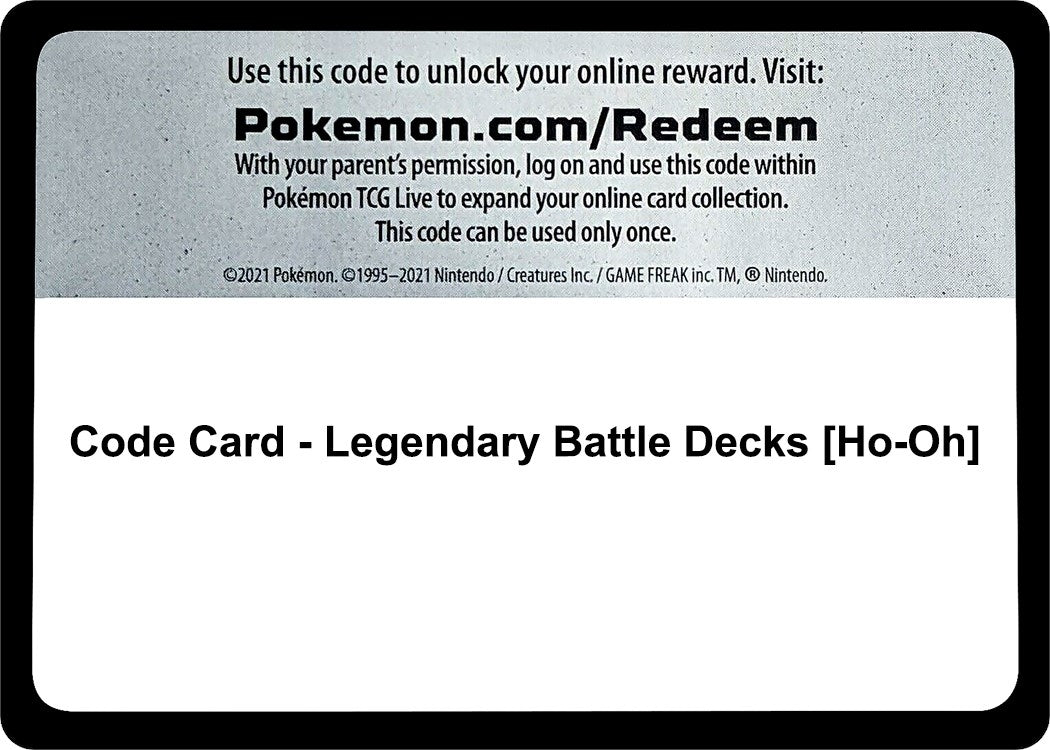 Image for Code Card - Legendary Battle Decks [Ho-Oh] (SM - Guardians Rising) (SM02) - Pokemon