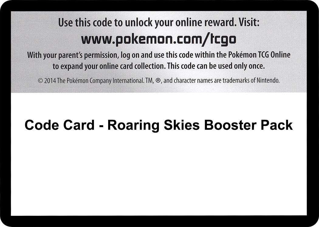 Image for Code Card - Roaring Skies Booster Pack (XY - Roaring Skies) (ROS) - Pokemon