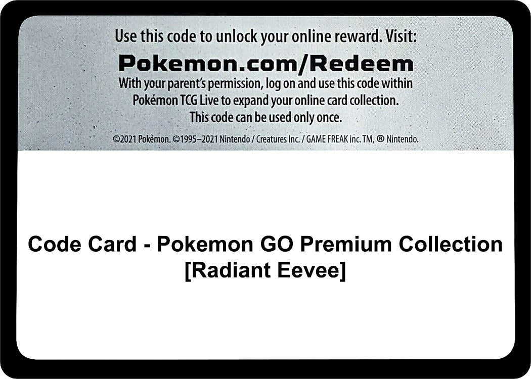 Image for Code Card - Pokemon GO Premium Collection [Radiant Eevee] (Pokemon GO) (PGO) - Pokemon