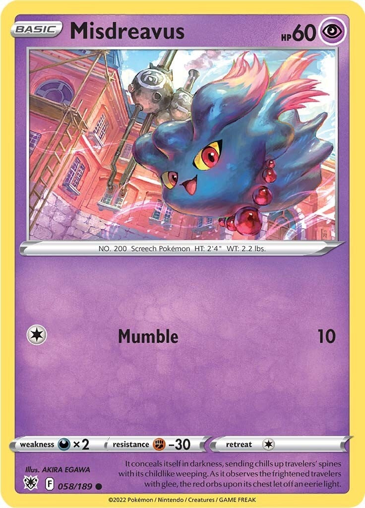 Image for Misdreavus (058/189) (SWSH10: Astral Radiance) - Pokemon