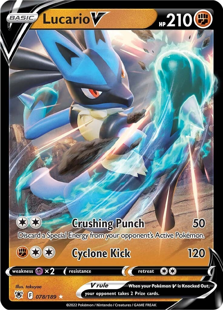 Lucario V (078/189) (SWSH10: Astral Radiance)