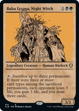 Baba Lysaga, Night Witch (Showcase) (414) (Commander Legends: Battle for Baldur's Gate)