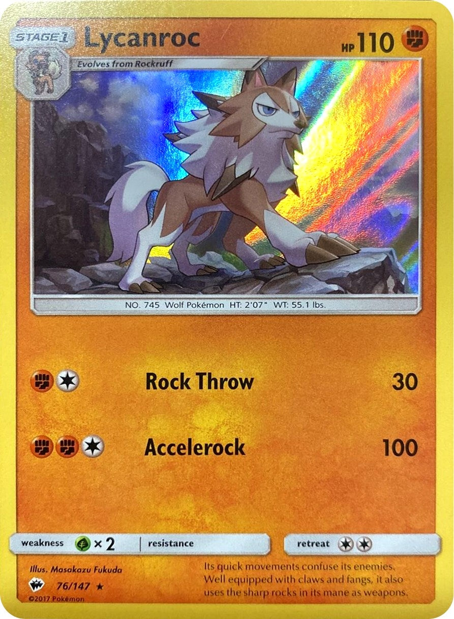 Image for Lycanroc - 76/147 (Water Web Holo) (076/147) (Miscellaneous Cards & Products) (MCAP) - Pokemon