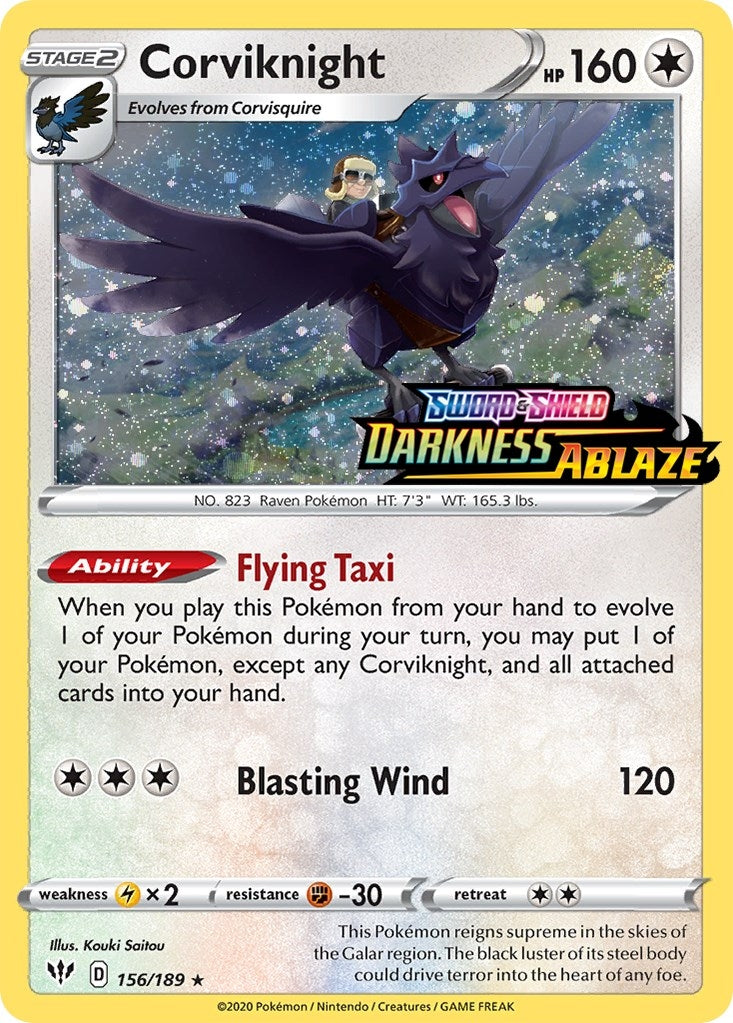Image for Corviknight - 156/189 (Darkness Ablaze Stamped) (156/189) (Miscellaneous Cards & Products) (MCAP) - Pokemon