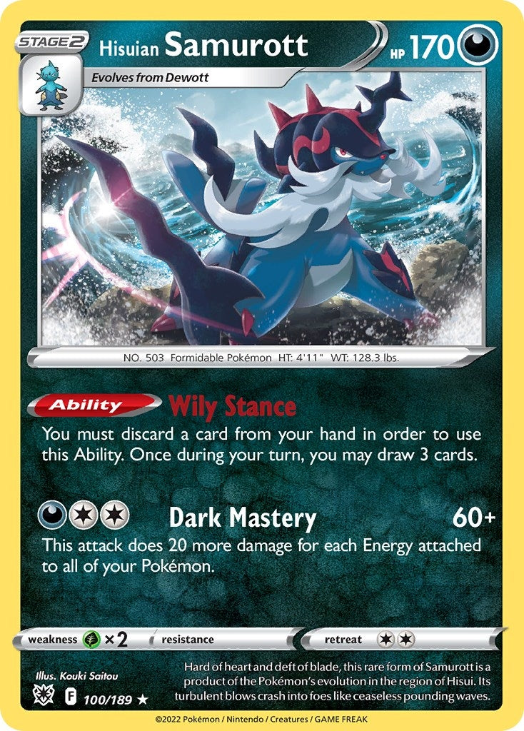 Image for Hisuian Samurott (100/189) (Deck Exclusives) (PR) - Pokemon