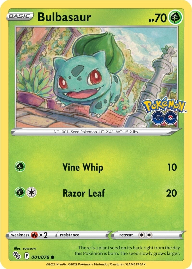 Image for Bulbasaur (001/078) (Pokemon GO) (PGO) - Pokemon