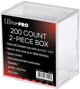 Image for 2-Piece 200 Count Clear Card Storage Box - Deck Boxes
