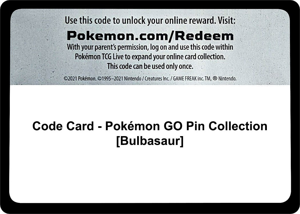 Image for Code Card - Pokemon GO Pin Collection [Bulbasaur] (Pokemon GO) (PGO) - Pokemon
