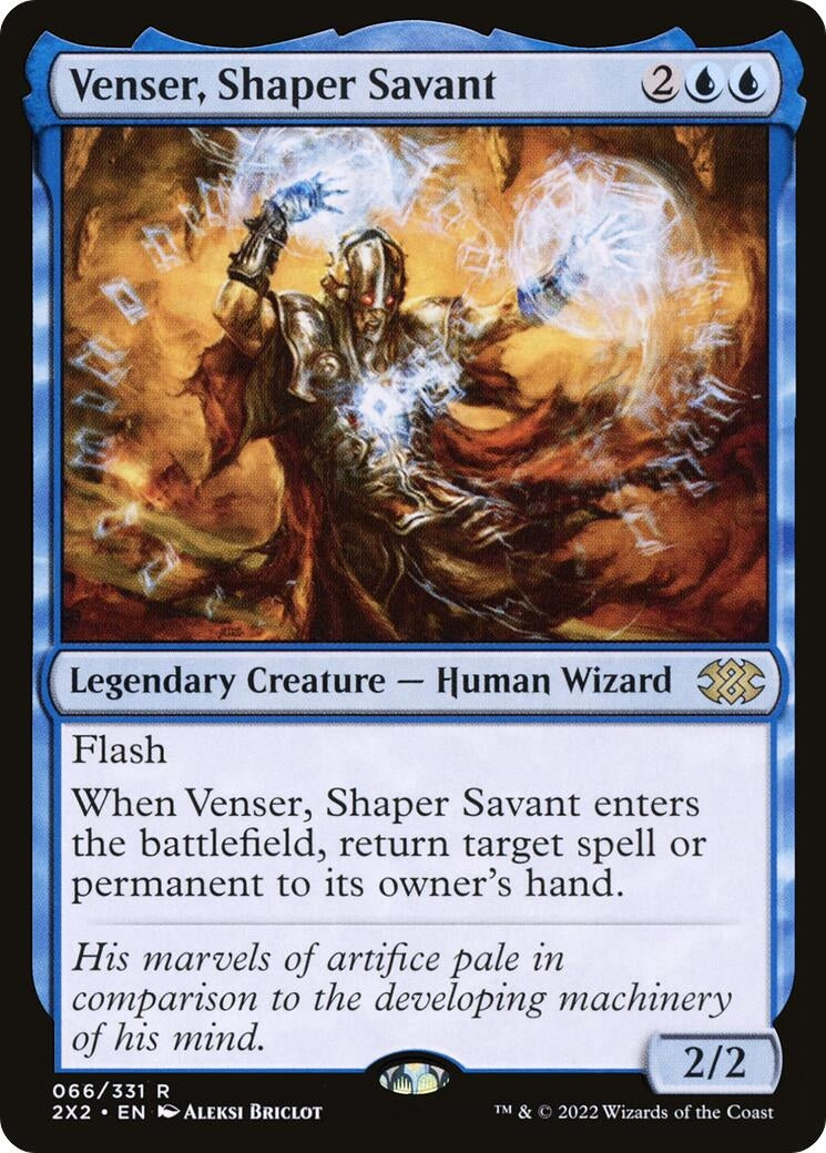 Venser, Shaper Savant (66) (Double Masters 2022) - PokeBox USA