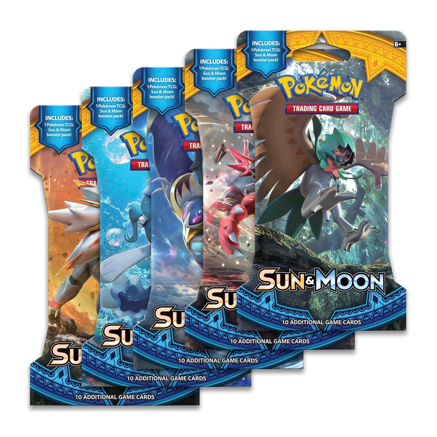 Image for Sun & Moon Sleeved Booster Pack Art Bundle [Set of 5] - Pokemon