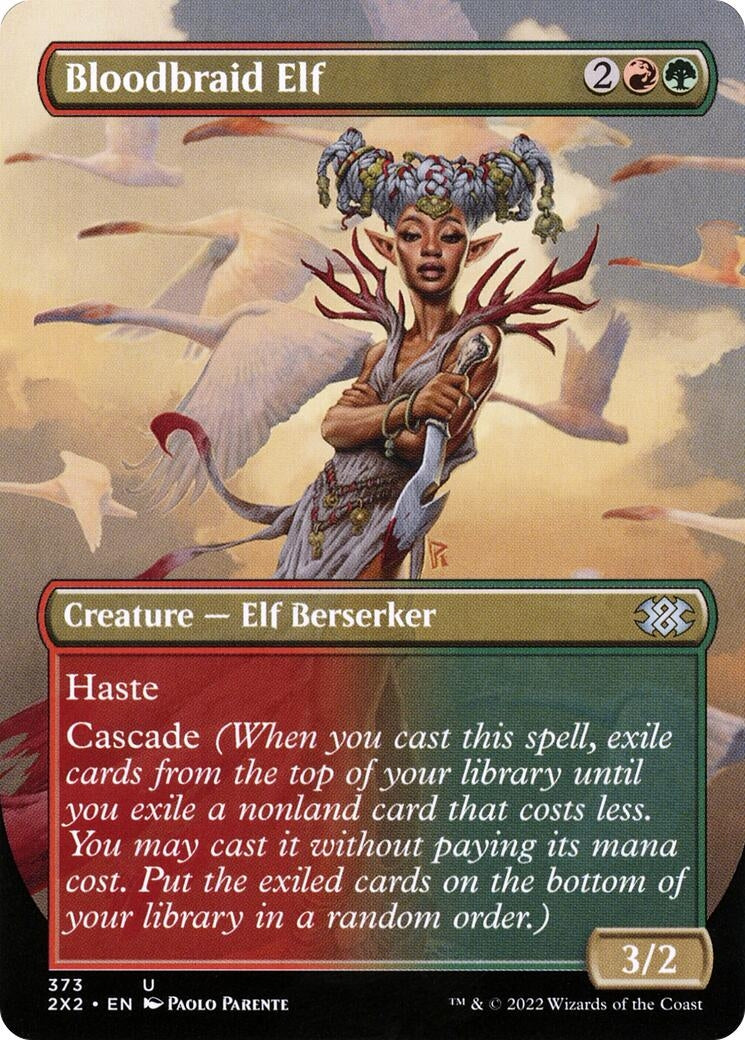 Bloodbraid Elf (Borderless) (373) (Double Masters 2022)