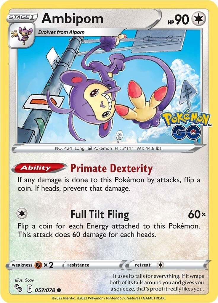 Image for Ambipom (057/078) (Pokemon GO) (PGO) - Pokemon