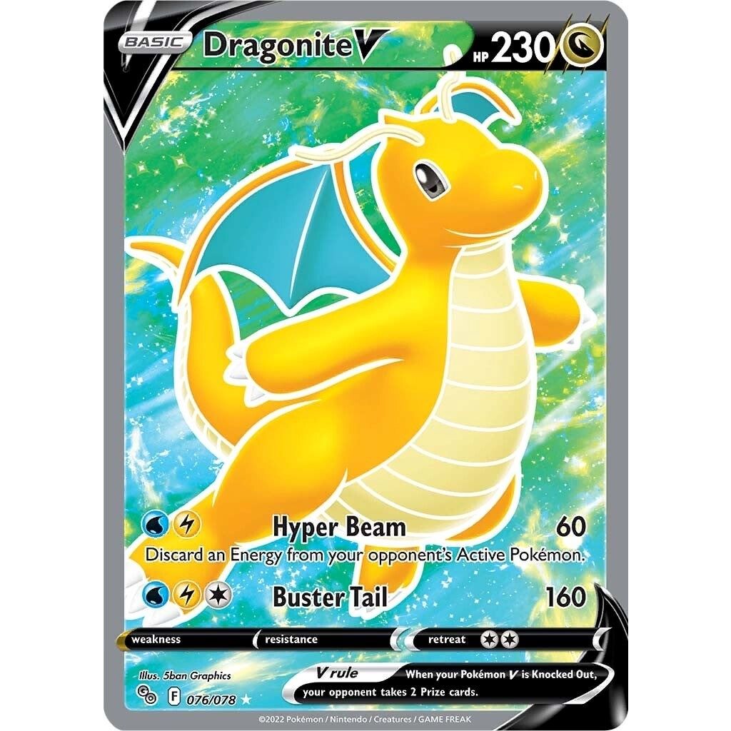 Dragonite V (Full Art) (076/078) (Pokemon GO) - PokeBox USA