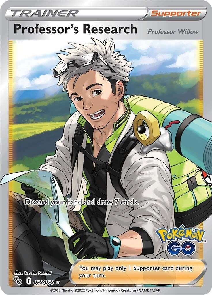 Image for Professor's Research [Professor Willow] (Full Art) (078/078) (Pokemon GO) (PGO) - Pokemon
