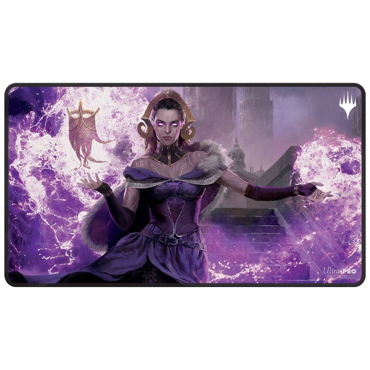 Image for Double Masters 2022 Black Stitched Playmat featuring Liliana, the Last Hope for Magic: The Gathering - Playmats