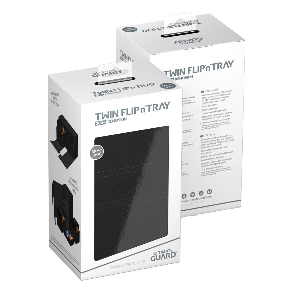 Image for Twin Flip 'n' Tray Xenoskin Monocolor Deck Case - Black (Holds 200+) - Deck Boxes