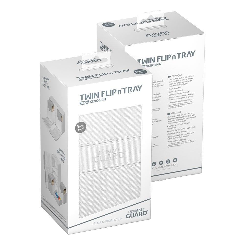 Image for Twin Flip 'n' Tray Xenoskin Monocolor Deck Case - White (Holds 200+) - Deck Boxes