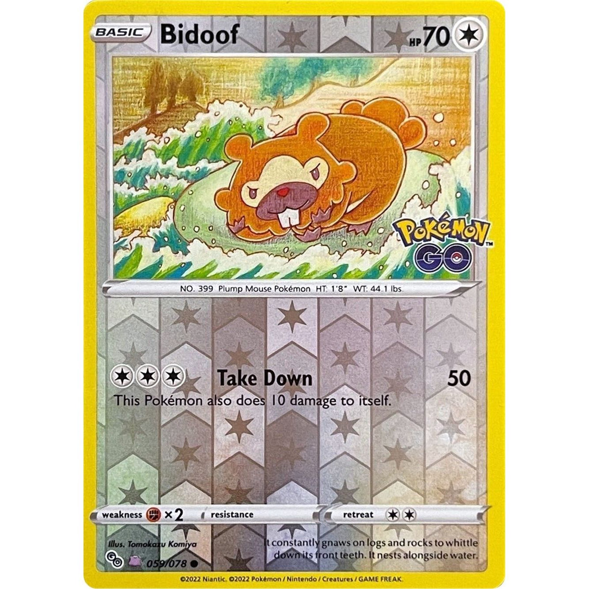 Bidoof (Peelable Ditto) (059/078) (Pokemon GO) - PokeBox USA