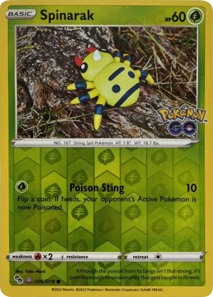 Image for Spinarak (Peelable Ditto) (006/078) (Pokemon GO) (PGO) - Pokemon