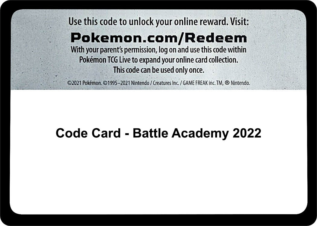 Image for Code Card - Battle Academy 2022 (Battle Academy 2022) (BA22) - Pokemon