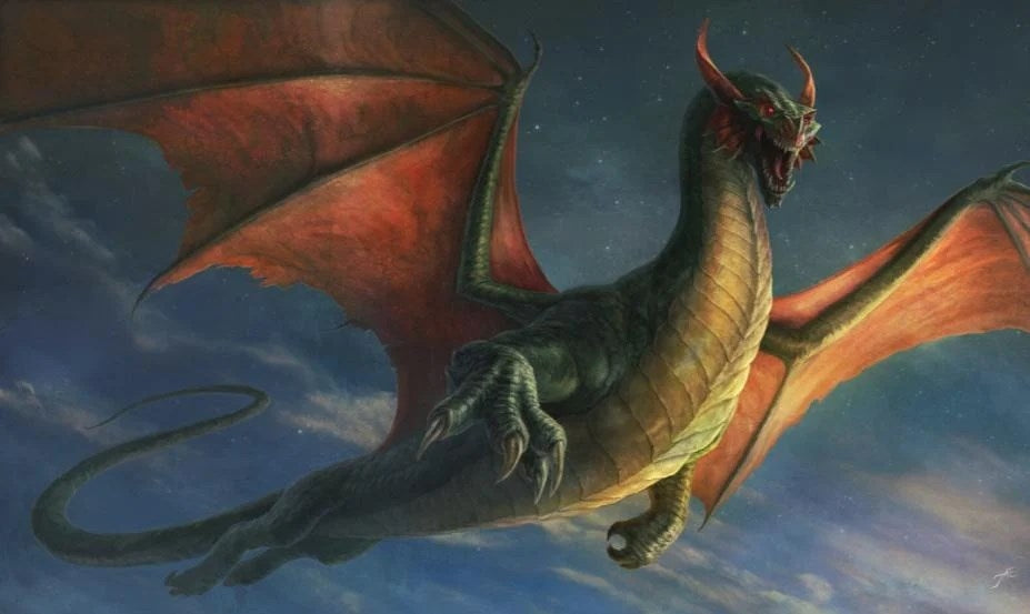 Image for GamerMats Playmat - Dragon (Premium White Stitched) - Playmats
