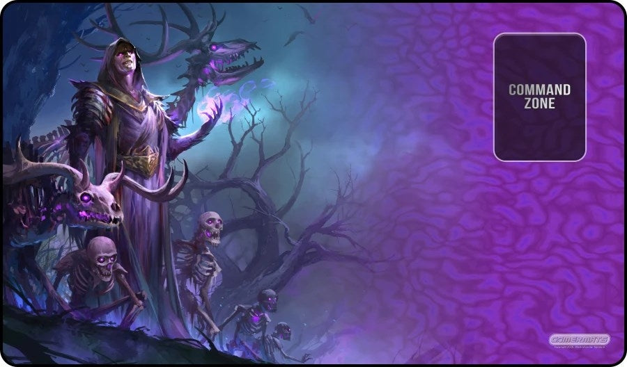 Image for GamerMats Playmat - Undead Necromancer (Premium White Stitched) - Playmats