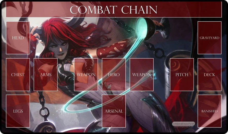 Image for GamerMats Playmat - Succubus Flesh and Blood Compatible Zone Mat (Premium Black Stitched) - Playmats
