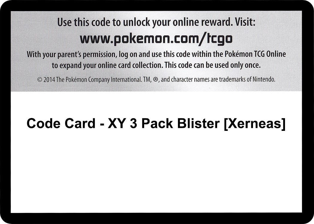 Image for Code Card - XY 3 Pack Blister [Xerneas] (XY - BREAKthrough) (BKT) - Pokemon