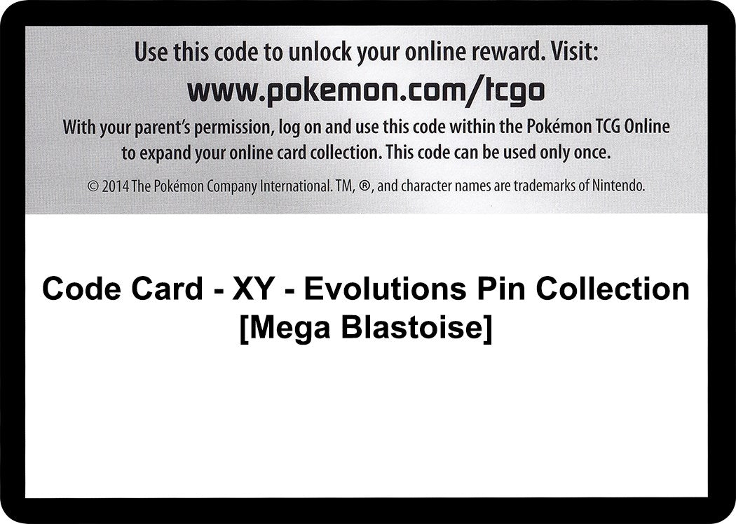 Image for Code Card - XY - Evolutions Pin Collection [Mega Blastoise] (XY - Evolutions) (EVO) - Pokemon