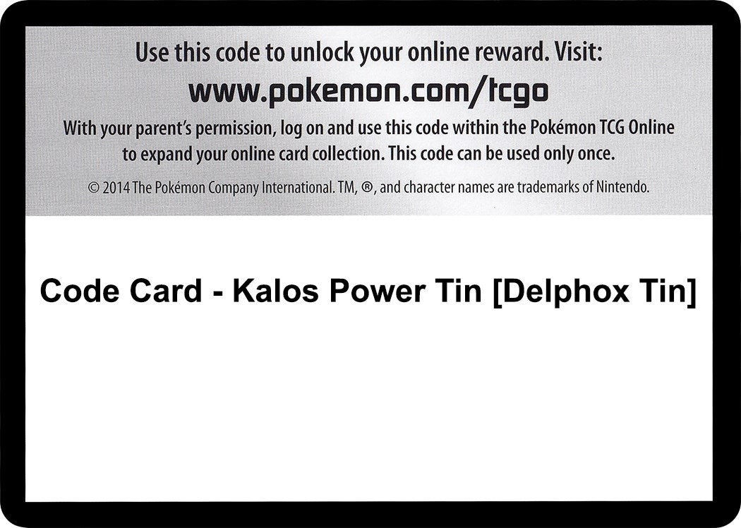 Image for Code Card - Kalos Power Tin [Delphox Tin] (XY - Flashfire) (FLF) - Pokemon
