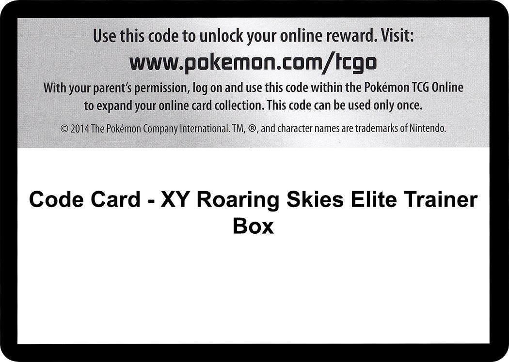 Image for Code Card - XY Roaring Skies Elite Trainer Box (XY - Roaring Skies) (ROS) - Pokemon